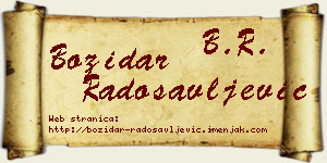 Božidar Radosavljević vizit kartica